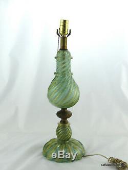 Murano Ercole Barovier Designed Cordonato Oro Lamp by Barovier & Toso ca 1950-51