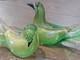 Murano (Formia) (Set Of 2) Hand Blown Glass Doves Original Labels
