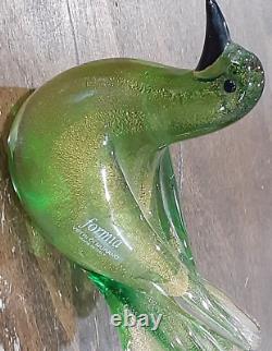 Murano (Formia) (Set Of 2) Hand Blown Glass Doves Original Labels
