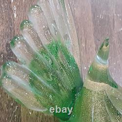 Murano (Formia) (Set Of 2) Hand Blown Glass Doves Original Labels
