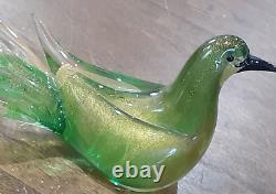Murano (Formia) (Set Of 2) Hand Blown Glass Doves Original Labels
