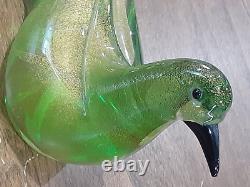 Murano (Formia) (Set Of 2) Hand Blown Glass Doves Original Labels
