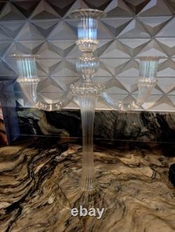 Murano Glass 3-Arm Candelabra Hand Blown Italian Art Glass Candle Holder 13¼