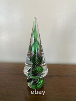 Murano Glass AVENTURINE RIBBON Green Gold Swirl Christmas Tree