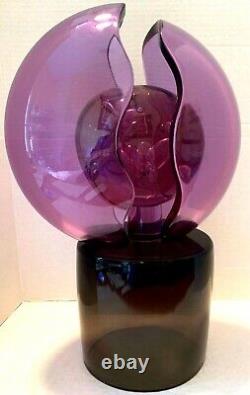 Murano Glass Alexandrite Sculpture Licio Zanetti signed 1994 COA 40 Lbs Stand