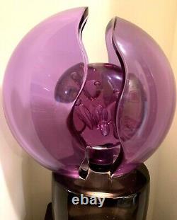 Murano Glass Alexandrite Sculpture Licio Zanetti signed 1994 COA 40 Lbs Stand