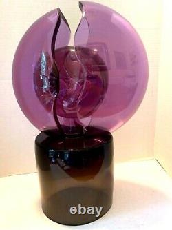 Murano Glass Alexandrite Sculpture Licio Zanetti signed 1994 COA 40 Lbs Stand