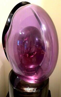 Murano Glass Alexandrite Sculpture Licio Zanetti signed 1994 COA 40 Lbs Stand