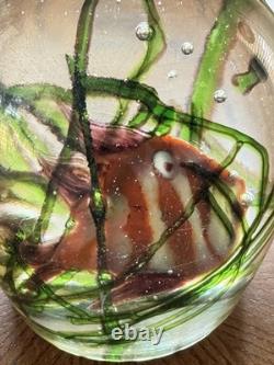 Murano Glass Aquarium Paperweight Large Fish Seaweed Riccardo Licata