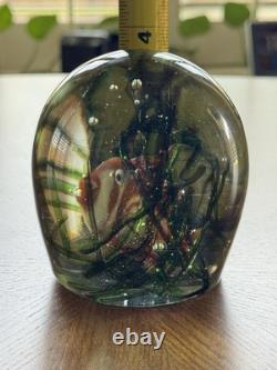 Murano Glass Aquarium Paperweight Large Fish Seaweed Riccardo Licata
