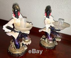 Murano Glass Blackamoor Candle Holders