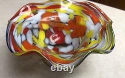 Murano Glass Candy Dish Hand Blown 5 1/2