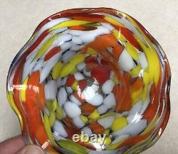 Murano Glass Candy Dish Hand Blown 5 1/2