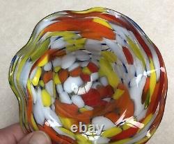 Murano Glass Candy Dish Hand Blown 5 1/2