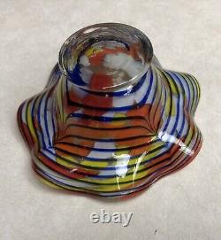 Murano Glass Candy Dish Hand Blown 5 1/2