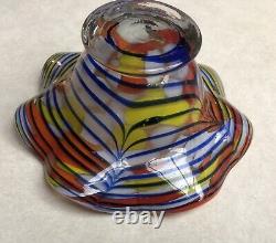 Murano Glass Candy Dish Hand Blown 5 1/2