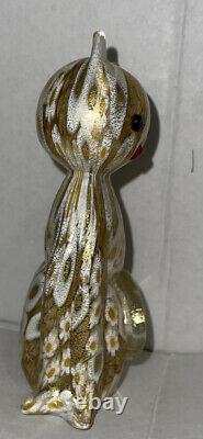 Murano Glass Cat Figurine Murrine Millefiori 24k Gold Livio Campanella