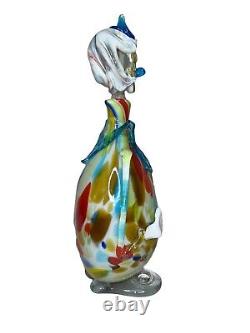 Murano Glass Clown Decanter Large 13.5 Italian Venetian Hand Blown MCM Vintage