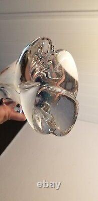 Murano Glass Dolphin Sculpture Wave Hand Blown Art Glass Blue 14 Italy