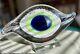 Murano Glass Eye Sculpture. Flawless Italian Hand Blown Glass. Signed (label)