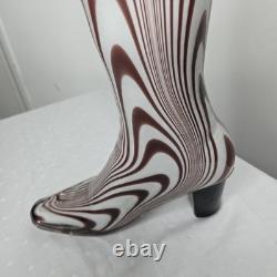 Murano Glass Fashion Boot Shape Vase, HandBlown Italian Art Decor, Home Accent