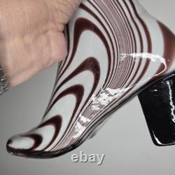 Murano Glass Fashion Boot Shape Vase, HandBlown Italian Art Decor, Home Accent