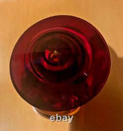 Murano Glass Figurine Hand Blown Vecchia in Red Signed by Elio Raffaeli 1985