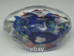 Murano Glass Fish Aquarium Block Paperweight