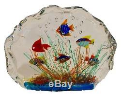 Murano Glass Fish Aquarium Glass Sculpture Barbini Cenedese Style