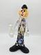 Murano Glass Hand Blown Confetti Adventurine Clown Holding Vase 9.5