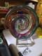 Murano Glass Hand Blown Latticino Swirl Vintage Multi Color Rare 8'' Unique Art