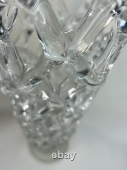 Murano Glass LATTICE WEB Art Glass Vase Hand Blown Pulled Glass 20 X 5.5 INCH
