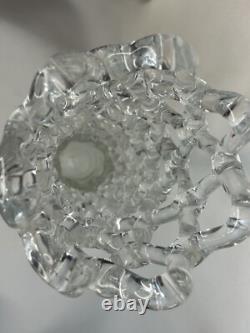 Murano Glass LATTICE WEB Art Glass Vase Hand Blown Pulled Glass 20 X 5.5 INCH