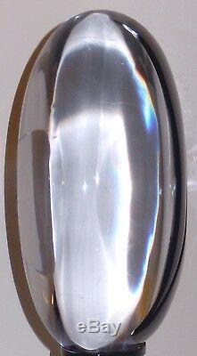 Murano Glass ORB Sculpture Livio Seguso Ogetti Black Clear CUT Glass 25 pounds