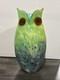 Murano Glass Owl Vase Hand Blown 13 Inches
