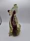 Murano Glass Poodle 6 Hand Blown Uranium Glass Red Center Vintage CHIP