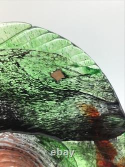 Murano Glass Rooster Hand Blown Original Sticker 11 Inches