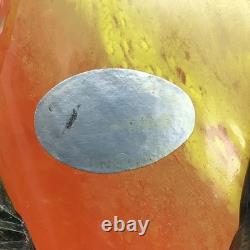 Murano Glass Rooster Hand Blown Original Sticker 11 Inches