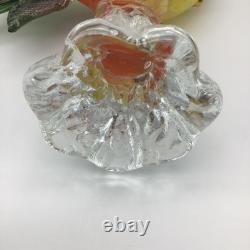 Murano Glass Rooster Hand Blown Original Sticker 11 Inches