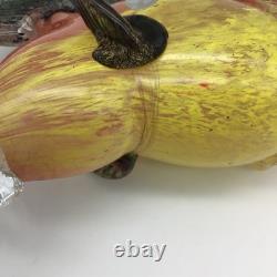 Murano Glass Rooster Hand Blown Original Sticker 11 Inches