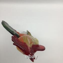 Murano Glass Rooster Hand Blown Original Sticker 11 Inches