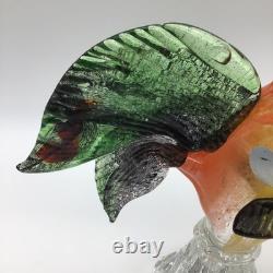 Murano Glass Rooster Hand Blown Original Sticker 11 Inches
