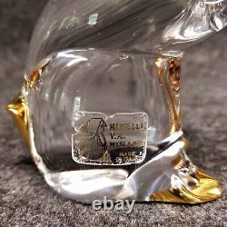 Murano Glass Rubelli V. A. Bunny Rabbit Glass Gold Figurine Made in Italy