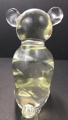 Murano Glass Signed Roberto Moretti Pilgrim Glass Bear Figurine Art Glass