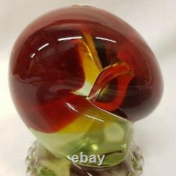 Murano Glass Snail 1960s VINTAGE Scarlet Hand Made Blown Ornament RETRO 2.6 kgs