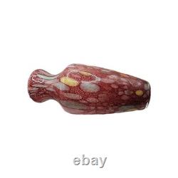 Murano Glass Vase 15 Hand Blown Maestro Vetrai Style Red Aventurine Multicolor