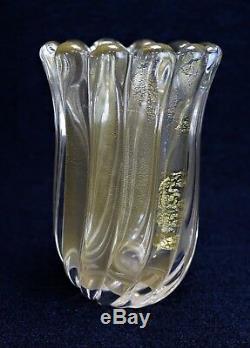 Murano Glass Vase Archimede Seguso Signed Vintage