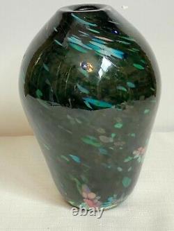 Murano Glass Vase Multi Color Confetti Hand Blown Art Glass Vase Italy 9
