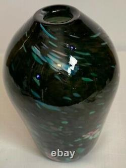 Murano Glass Vase Multi Color Confetti Hand Blown Art Glass Vase Italy 9