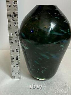 Murano Glass Vase Multi Color Confetti Hand Blown Art Glass Vase Italy 9